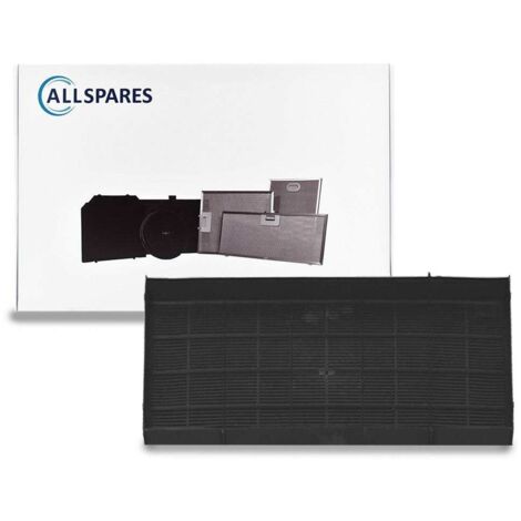 Filtro de carbón AllSpares para campanas extractoras compatible con Pelgrim KF75, 10803112000 / Electrolux Turboair 50247270007 (366 x 182 x 52 mm)
