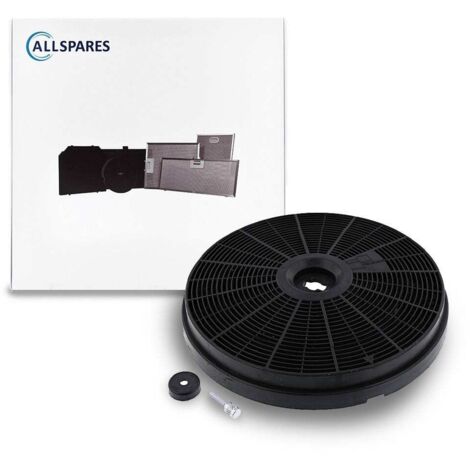 Filtro de carbón AllSpares para campanas extractoras compatible con Whirlpool/Electrolux 4055213054 y Bosch/Siemens 00665713/665713 (Ø200mm)