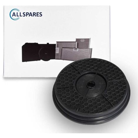 Filtro de carbón AllSpares para campanas extractoras, compatible, por ejemplo, con ETNA REC80 / 733386 / Faber Franke 112.0540.783 / F-22 NAUTILUS y Zanussi MCFE50 / EFF57F (Ø212 mm).