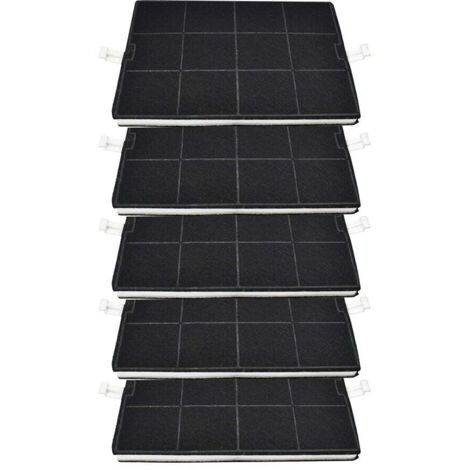 Filtro de carbón AllSpares para campanas extractoras compatibles con Bosch 00351210/351210 / DHZ5160 / Siemens LZ51600 y Neff Z5114X0 (293x200x23mm)