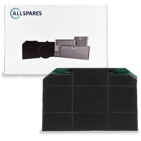Filtro de carbón de larga duración AllSpares para campanas extractoras compatible con Franke 1120174992 / 112.0174.992, Faber FLL9 / 112.0185.276 (266 x 235 x 15 mm)