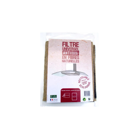 Filtro de carbón orgánico en fibra de lino natural para campana extractora - 484000008652, 484000000836 Todas las marcas