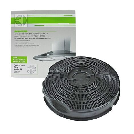 Filtro de carbón original para campana extractora Philips Whirlpool AKG AKB AKR G2P tipo 30 (235 mm x 46 mm)