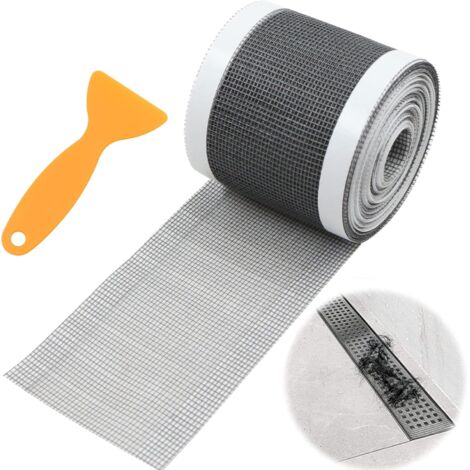 Filtro de desagüe para ducha, malla adhesiva, fácil de usar, 7,1 cm, rectangular, para baño, desagüe de suelo, tapa de ducha y bañera, 1 unidad.
