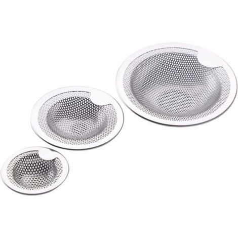 Filtro de drenaje de acero inoxidable KZQ, filtro de ducha, para fregadero de cocina, baño, lavabo y bañera (paquete de 3)
