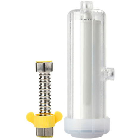Filtro de ducha – Cartucho de PP y carbón activado de cáscaras de coco – Filtro anticloro eficaz para el cuidado de la piel y el baño – Material: plástico y metal (630 g)
