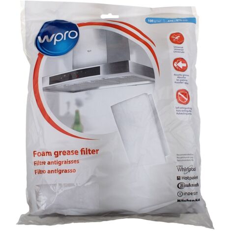 Filtro de grasa 970x470mm 100g/m² W-PRO para campana extractora - 484000008527