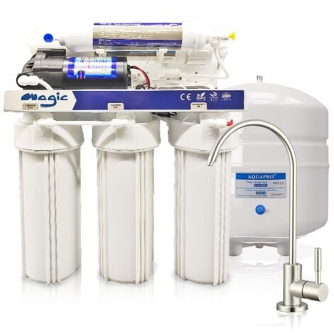 Filtro de Ósmosis Inversa MAGICB con Bomba Booster y Certificación NSF – Agua Pura y Saludable en Casa