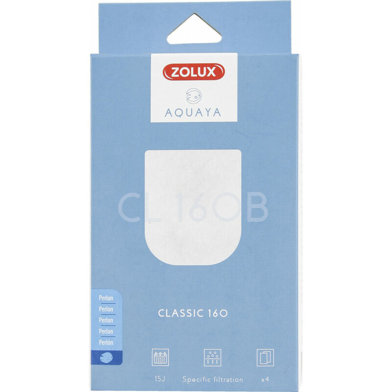 

Filtro de perlón CL 160 B x 4 . para la clásica bomba de acuario 160.