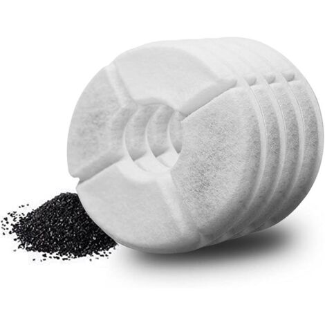 Filtro de repuesto para fuente de agua Haofy con resina y carbón activado para máquina automática de agua de flores, fuente de agua potable, 4 unidades.