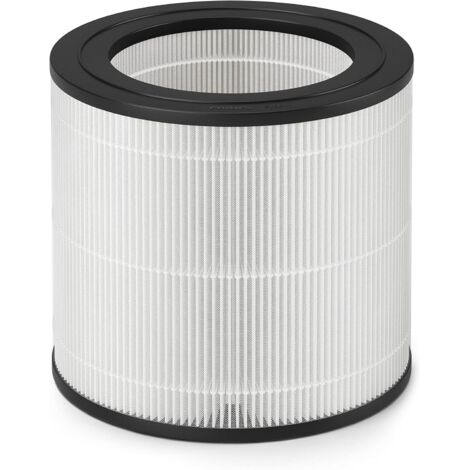 Filtro de repuesto para purificadores de aire Philips AC0650 y AC0651/10, NanoProtect HEPA, 12 meses de duración, indicador de vida útil, negro/blanco (FY0611/30)