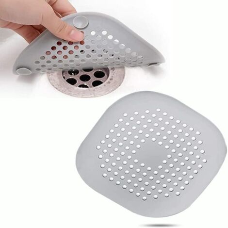 Filtro de silicona plegable para baño y cocina, tapa de desagüe de ducha con atrapacabellos, apto para ducha, bañera y cocina, con ventosas, fácil de instalar y limpiar.