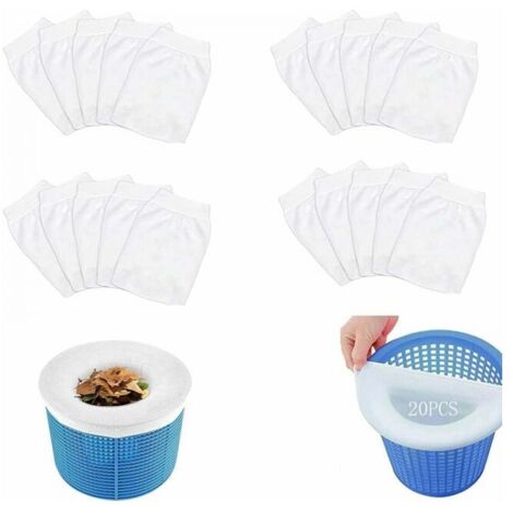 Filtro de skimmer para piscina, paquete de 20, para atrapar hojas de árboles (20 unidades)