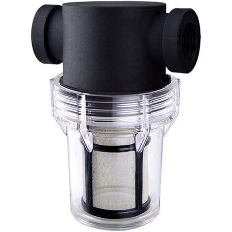 Filtro de tubería de nailon PVC de alta calidad, transparente, con accesorio de prefiltro, filtro de entrada de agua, malla de 3/4-80