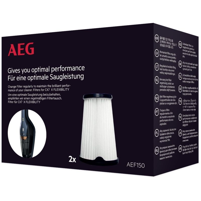 AEG - Juego de 2 filtros lavables AEF150 para aspirador 9001683755