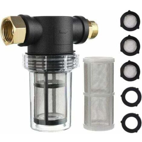 Filtro del tubo di ingresso dell'acqua per idropulitrice, filtro del rubinetto con filtro a rete metallica, tubo dell'acqua da giardino, filtro da 40 mesh, 100 mesh extra