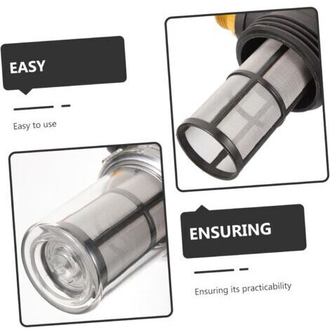 Filtro detriti CCYKXAA (14×13×3 cm) per idropulitrice ad alta pressione, filtro di ingresso portatile per tubo da giardino, accessorio pratico per acqua pulita, standard 3/4'', 115 fori, 100 mesh