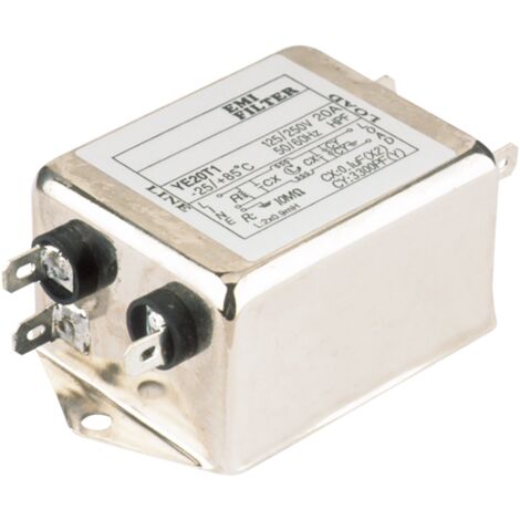 Filtro di rete 250 VAC RFI/EMI Electro Dh 31.224/20 8430552097050