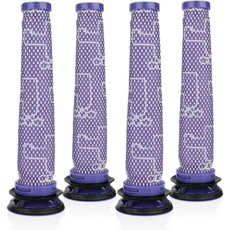 Filtro di ricambio per le serie Dyson V6, V7 e V8, filtro pre-motore di ricambio in 4 pezzi, filtro HEPA per aspirapolvere Dyson, accessorio filtro pre-motore Dyson