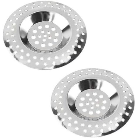 Filtro di scarico in 2 pezzi, filtro per lavello in acciaio inox, filtro per doccia e capelli, griglia per lavello da cucina da 7,1 cm, antiruggine e a rapido drenaggio, filtro universale per lavello,
