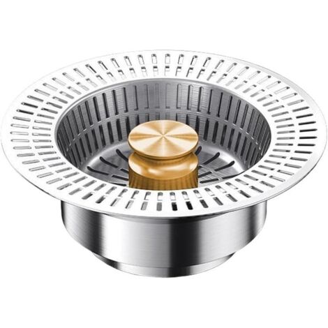 Filtro di scarico per lavello da cucina in acciaio inossidabile con nucleo rimbalzante per un filtraggio efficace delle particelle di cibo