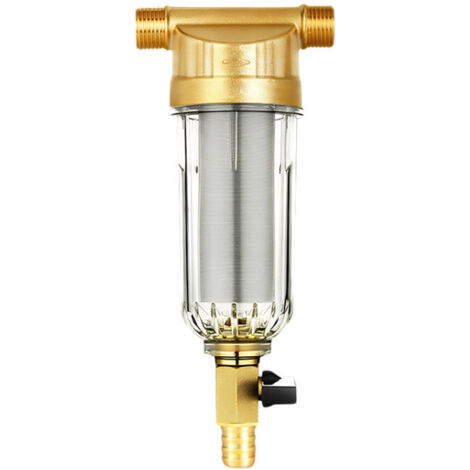 Filtro fine risciacquabile, prefiltro, filtro per acqua di rubinetto, prefiltro per sedimenti, filtro per acqua per sedimenti avvitabile, per tubo flessibile per acqua di pozzo (1/2")