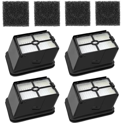Filtro HEPA de repuesto para aspiradora Rowenta X-Clean 4 / X-Clean 5, lavable y reutilizable, 4 piezas (No compatible con X-Clean 10)