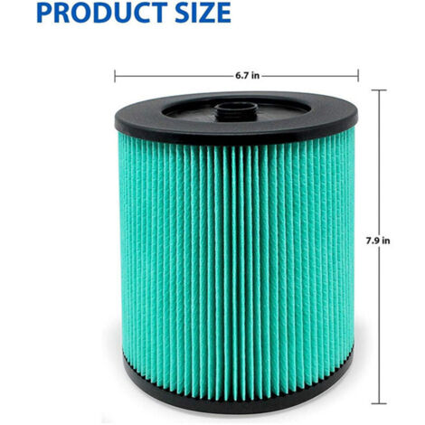 Filtro HEPA di ricambio Filters 17912 per aspirapolvere a secco/umido Craftsman 9-17912, compatibile con aspirapolvere da 5, 6, 8, 9, 12, 14, 16 e 32 galloni.
