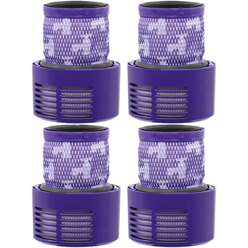 Filtro HEPA para aspiradoras ciclónicas inalámbricas. Compatible con Dyson V10 SV12. Filtro HEPA de alta densidad de repuesto lavable (paquete de 4)