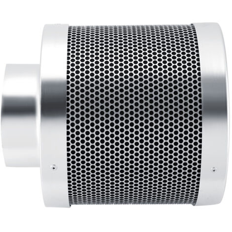 Filtro hidráulico de carbón – 180 mm (4 pulgadas) de acero inoxidable + algodón – Filtración de olores del 99,9% con flujo de aire optimizado
