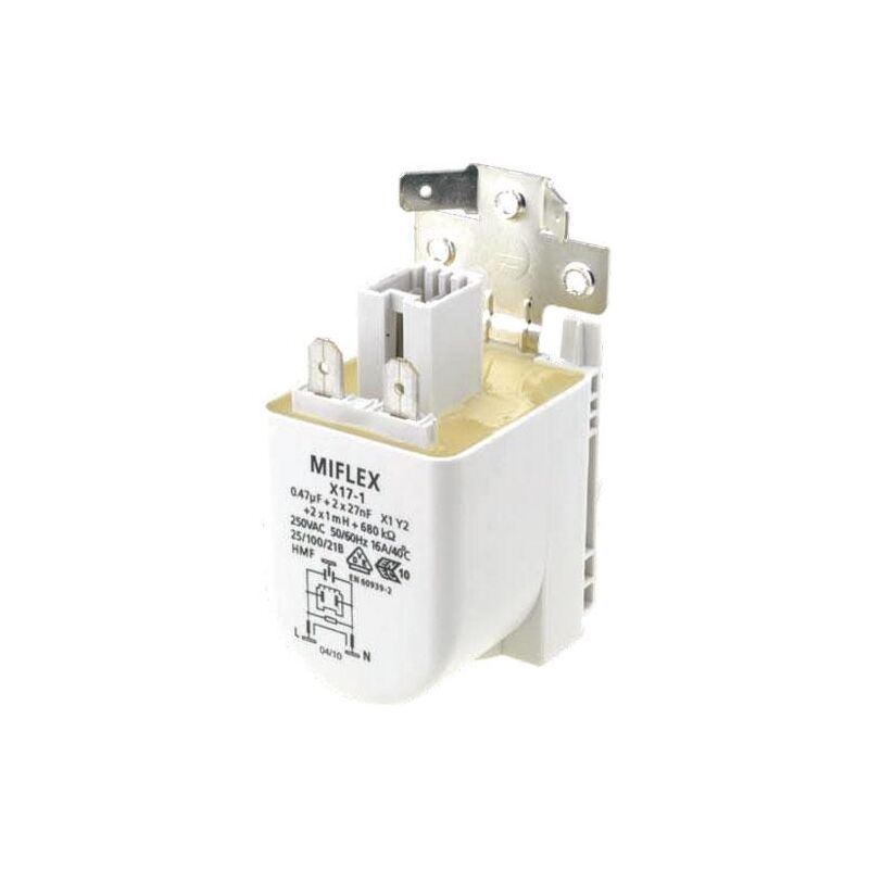 

Filtro Interferencias 0,47uF+2x27nF+2x1mH+680K X17-1-AH