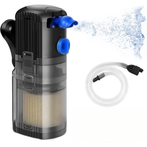 Filtro interno per acquario regolabile 3 in 1 con pompa per acquario da 500 l/h e 8 W