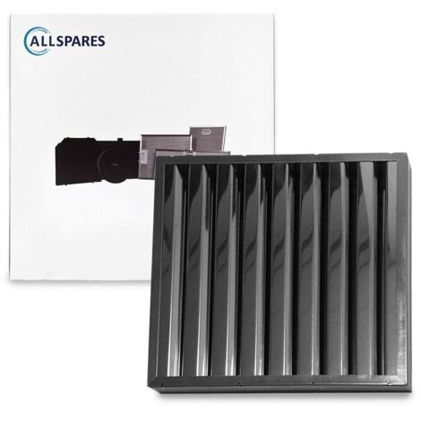 Filtro lamellare AllSpares senza maniglie adatto per cappe aspiranti Horeca tipo B (450x450x25mm)