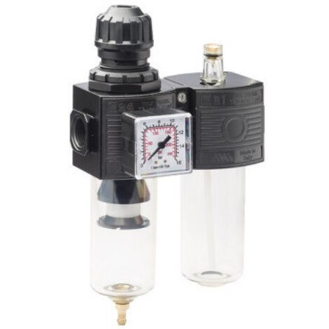 Filtro-lubricador para compresor E/12/2 con vaso transparente - Brixo