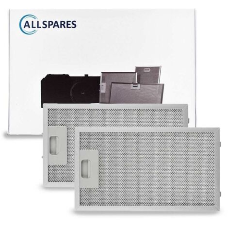 Filtro metálico AllSpares (2 uds.) para campanas extractoras compatibles con Klarstein 10032228 (185x319x8mm)