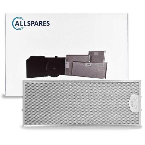 Filtro metálico AllSpares para campanas extractoras compatible con ATAG ETNA y Pelgrim 401468/89001193 (468x183x7mm)