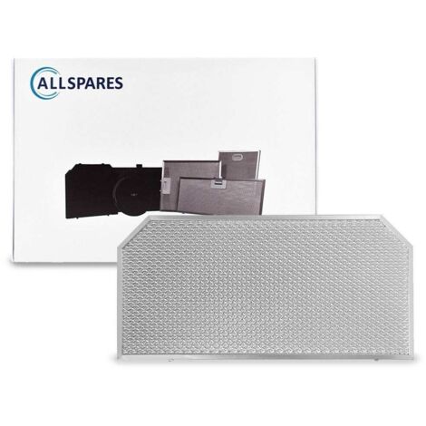 Filtro metálico AllSpares para campanas extractoras compatible con Bosch Siemens Neff 00285348/285348 (249x510x9mm)