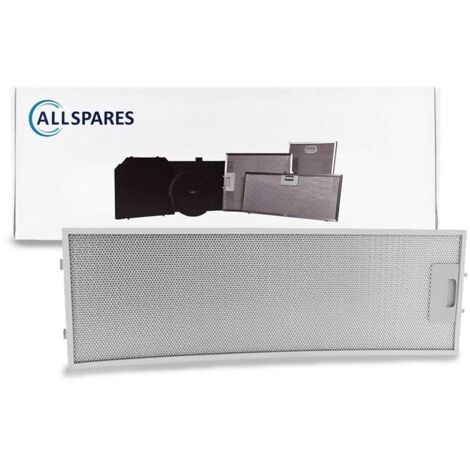 Filtro metálico AllSpares para campanas extractoras compatible con Neff 00357623/357623 (548x185x9mm)