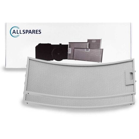 Filtro metálico AllSpares para campanas extractoras compatible con Neff 00357623/357623 (548x185x9mm)