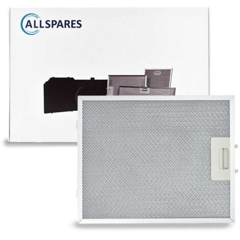 Filtro metálico AllSpares para campanas extractoras compatible con Pelgrim 18831/88017203 (320x257x8mm)
