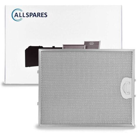 Filtro metálico AllSpares para campanas extractoras compatibles con ETNA ATAG y Pelgrim 181471/89000760 (317x257x7mm)
