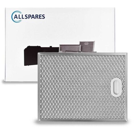Filtro metallico AllSpares per cappe aspiranti adatto per ATAG 16078 (282x217x7mm)