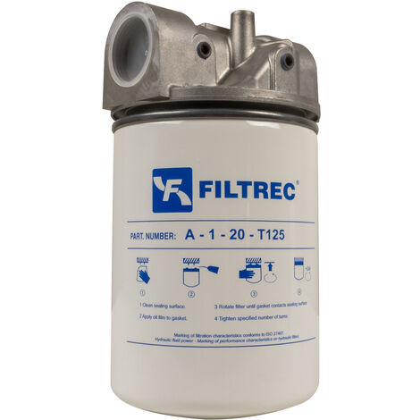 Filtro oleodinamico Spin-on sul ritorno da 1”1/4" 125µ