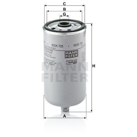 FILTRO OLIO MANN WDK725