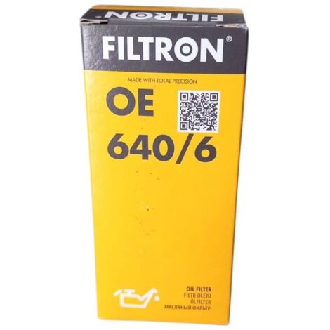 Filtro olio motore marca filtron codice filtro oe 640/6