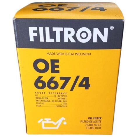 Filtro olio motore marca filtron codice filtro oe 667/4