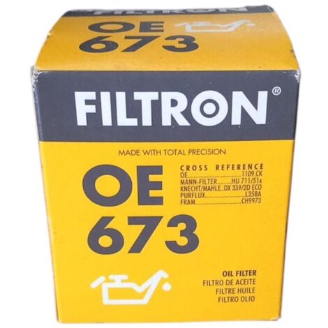 Filtro olio motore marca filtron codice filtro oe 673