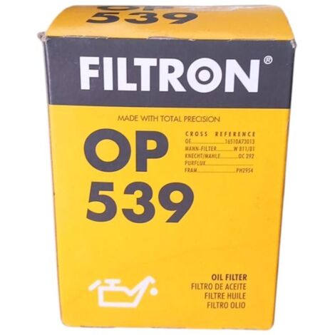 Filtro olio motore marca filtron codice filtro op 539