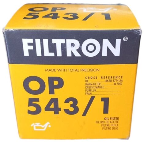 Filtro olio motore marca filtron codice filtro op 543/1