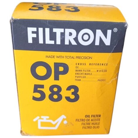 Filtro olio motore marca filtron codice filtro op 583